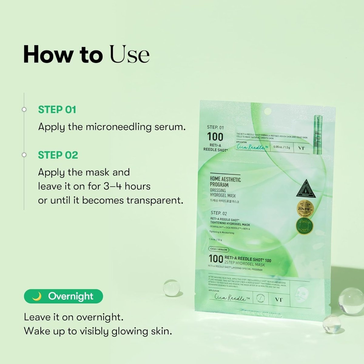 VT Reti - A Reedle Shot 100 2 - Step Hydrogel Mask 36g | Lakinza K - beauty Canada