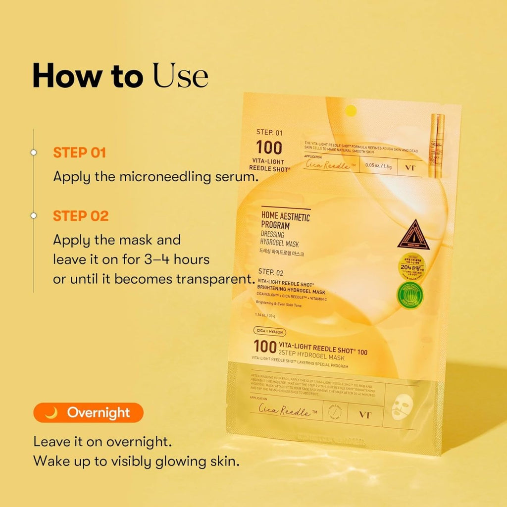 VT Vita - Light Reedle Shot 100 2 - Step Hydrogel Mask 36g | Lakinza K - beauty Canada