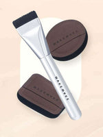 WAKEMAKE Spatula Wide Foundation Brush Puff Duo Set Lakinza K-beauty
