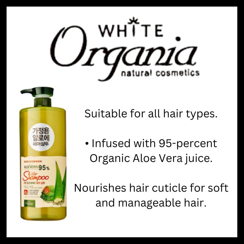 Whitecospharm White Organia Good Nature Aloe Vera Hair Shampoo 1500ml Lakinza K-beauty