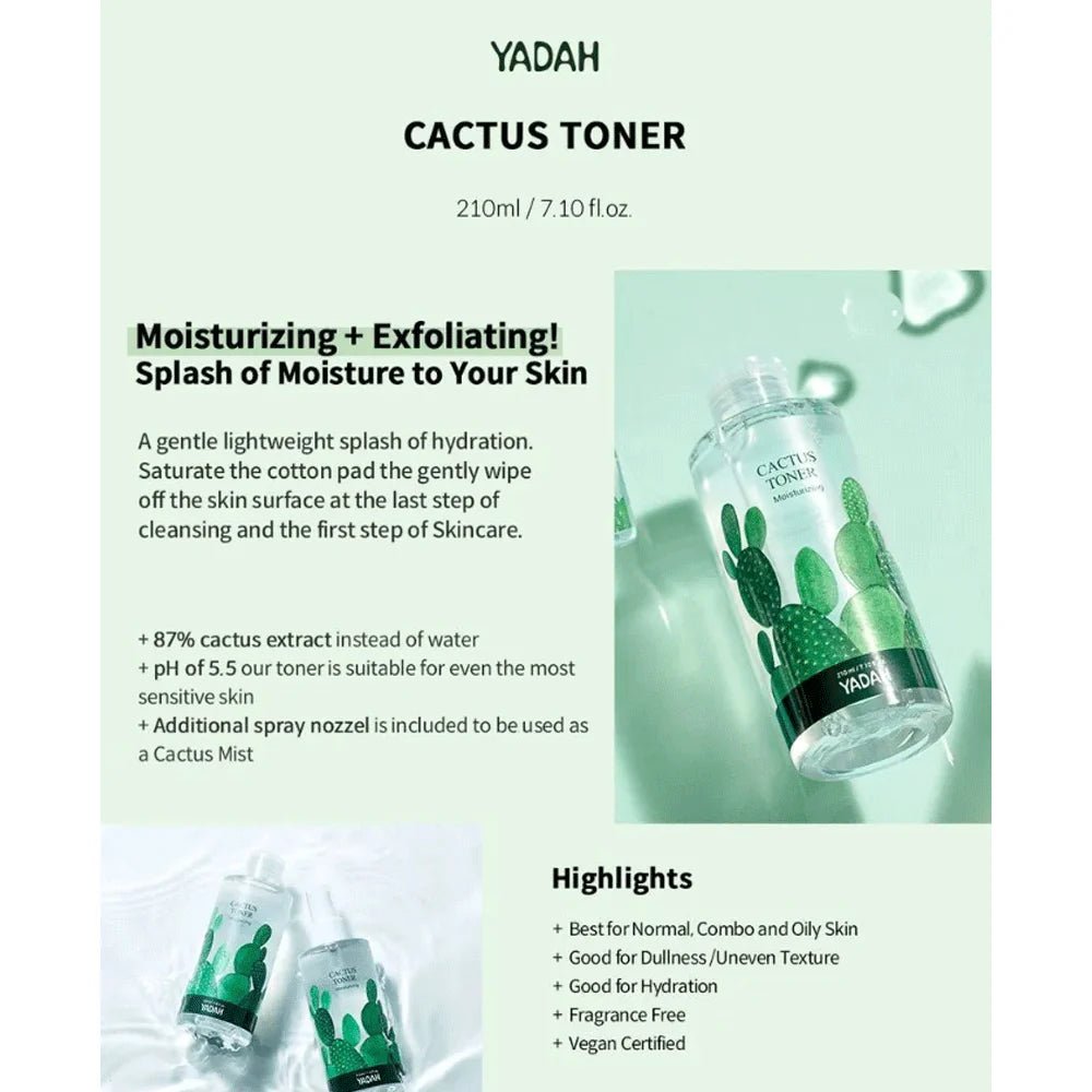 Yadah Cactus Toner 210ml Lakinza K-beauty